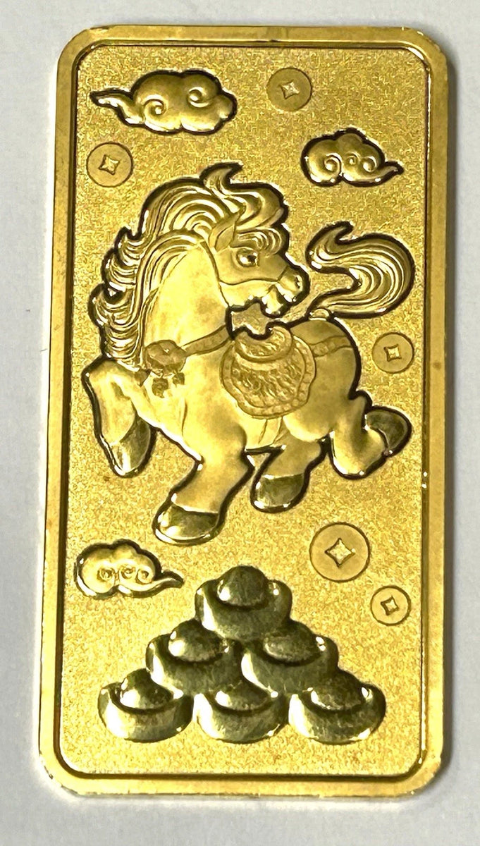 999 Gold Bar 2014 Year of The Horse China 30 Gram AU .999 Gold