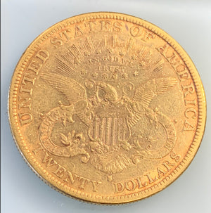 1889-S $20 Dollar Liberty Head Double Eagle Gold Coin