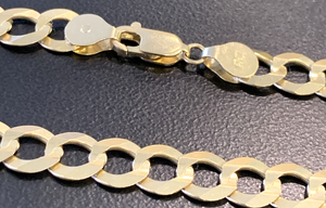 14k 585 Gold RCI 26" Curb Link Chain - 30.8 Grams - 7mm