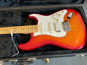 2014 Fender Stratocaster HSS Plus Top Maple Fingerboard Guitar Aged Cherry Burst Hard Case