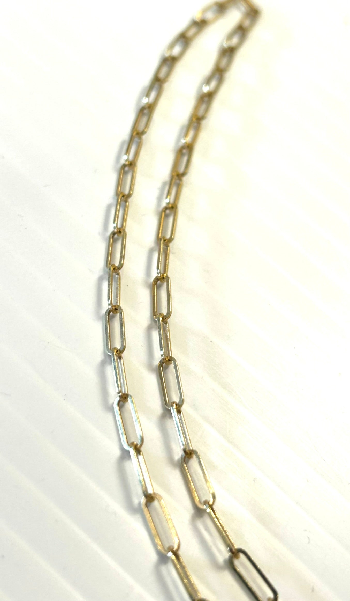 14k Gold Paper Clip Chain - 24 Inch - 5.3 Grams - 2.5mm