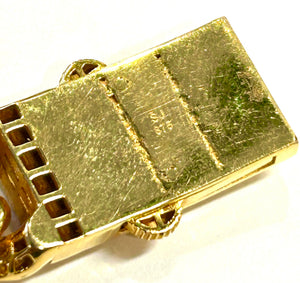 21k .875 Gold 7.5" Bracelet - Designer SJ - 29.6 Grams - 13mm