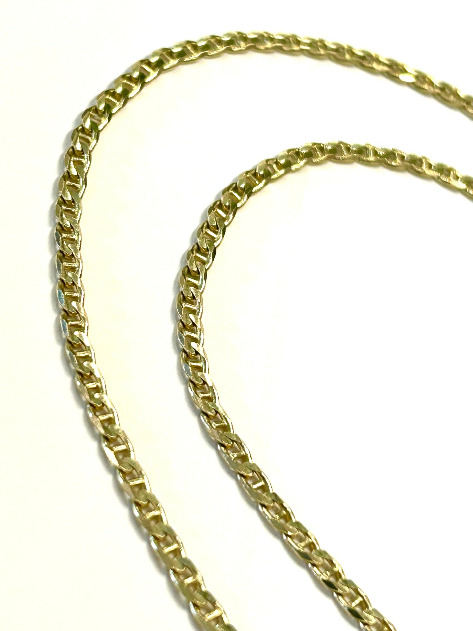 14k Italy Solid Mariner Link 20" Chain ~9.2 Grams ~ 2.8mm