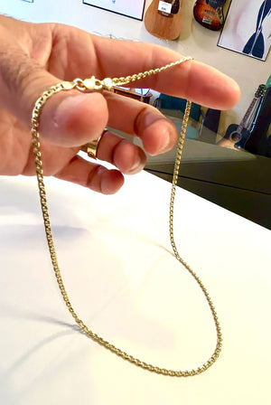 14k Italy Solid Mariner Link 20" Chain ~9.2 Grams ~ 2.8mm