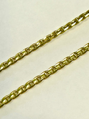 14k Italy Solid Mariner Link 20" Chain ~9.2 Grams ~ 2.8mm