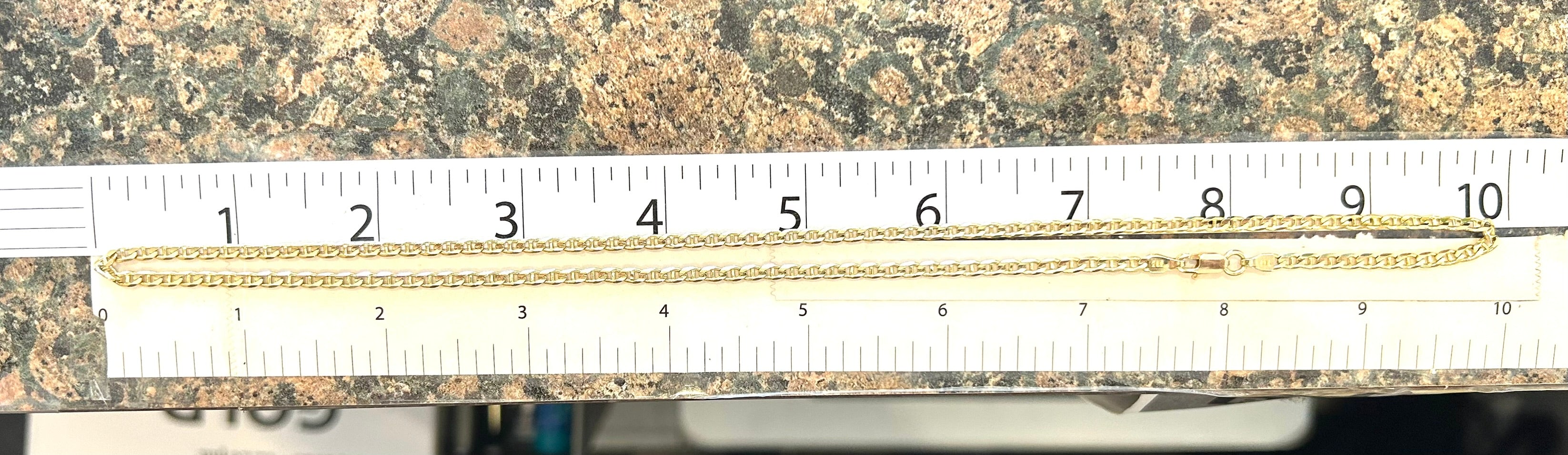 14k Italy Solid Mariner Link 20" Chain ~9.2 Grams ~ 2.8mm