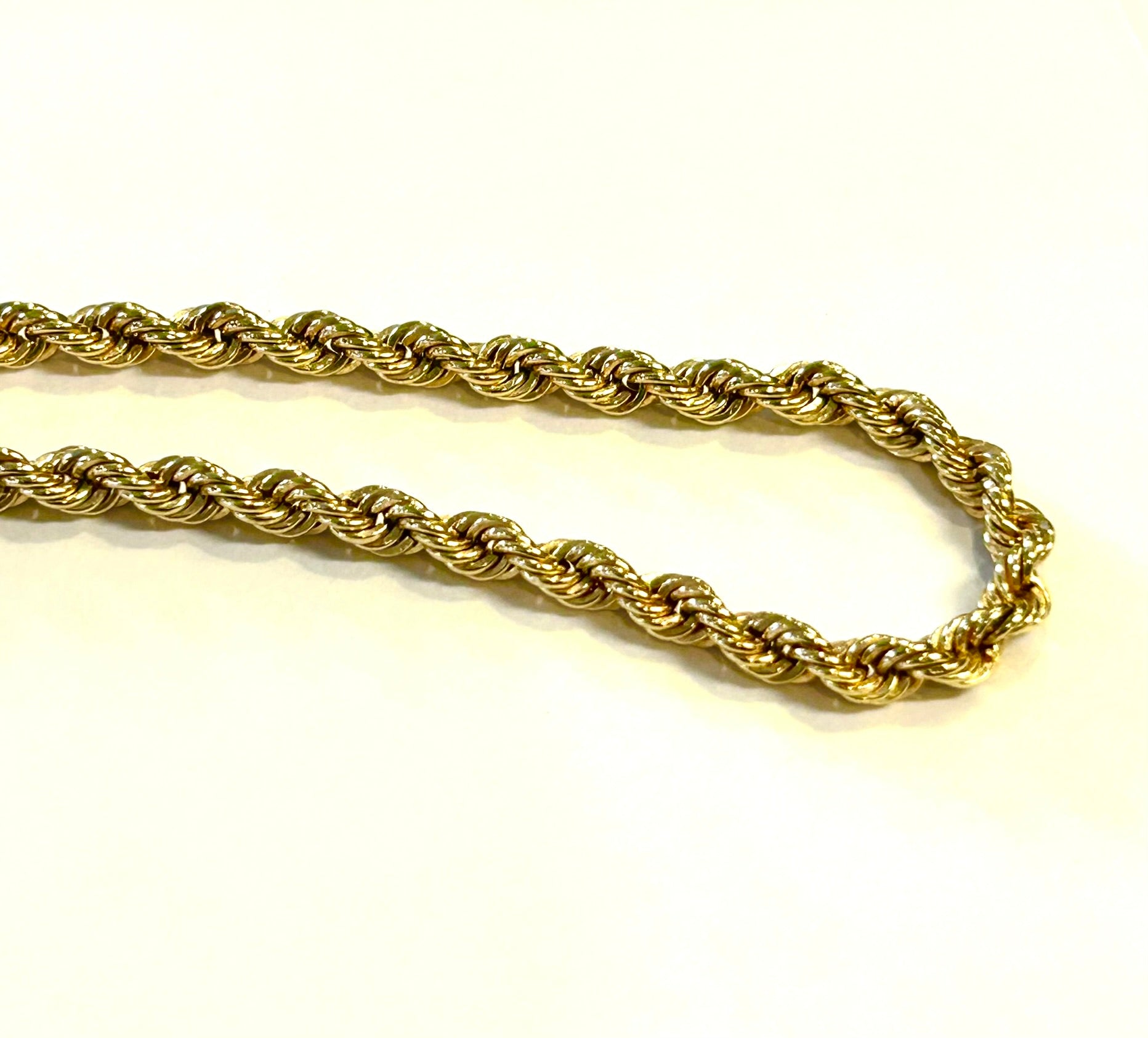 10k Gold Rope Chain - 24 inch - 6.0 grams - 3.3mm