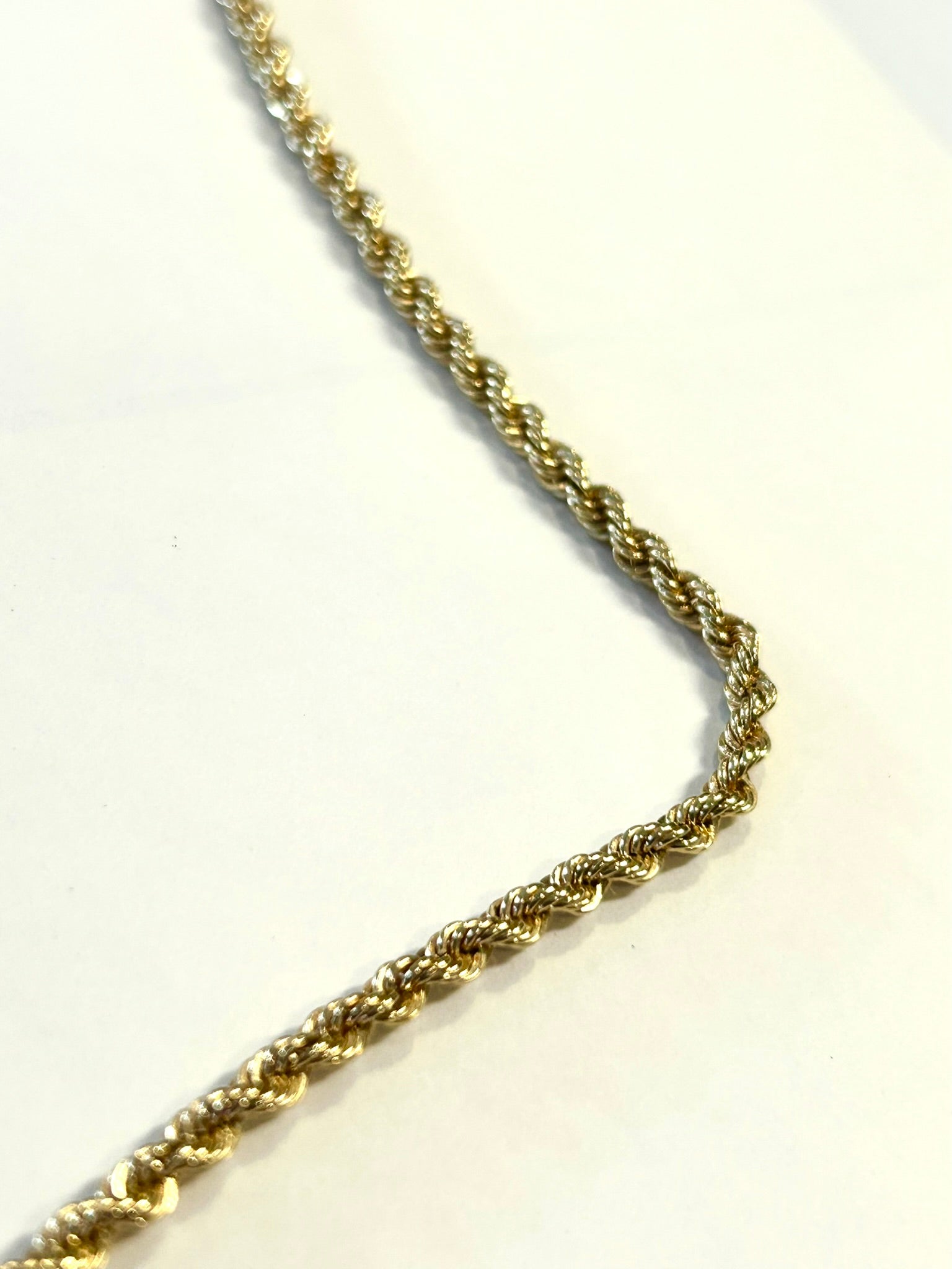 10k Gold Rope Chain - 24 inch - 6.0 grams - 3.3mm