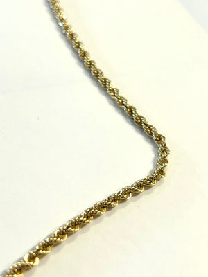 10k Gold Rope Chain - 24 inch - 6.0 grams - 3.3mm