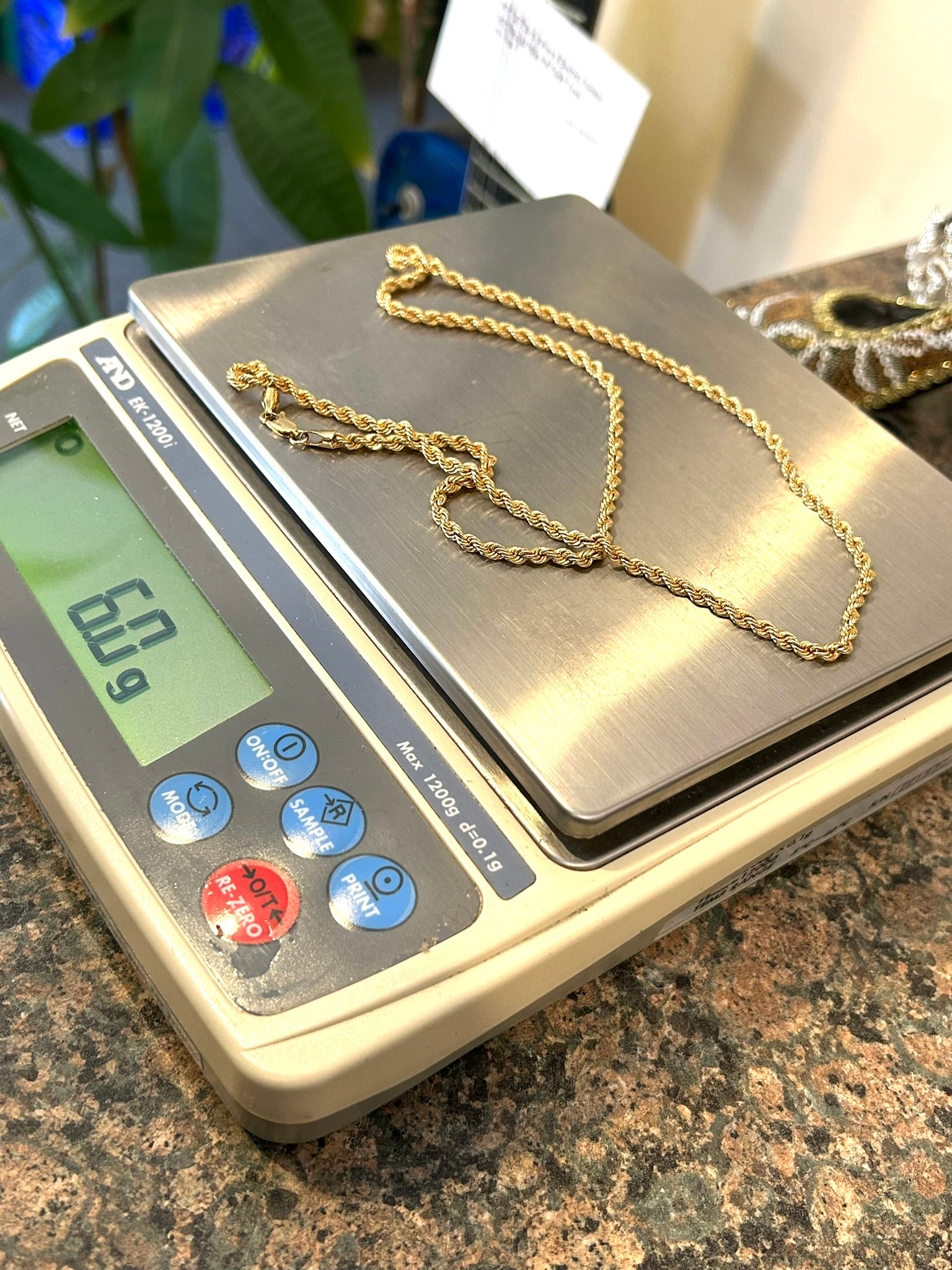 10k Gold Rope Chain - 24 inch - 6.0 grams - 3.3mm