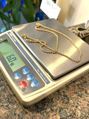 10k Gold Rope Chain - 24 inch - 6.0 grams - 3.3mm