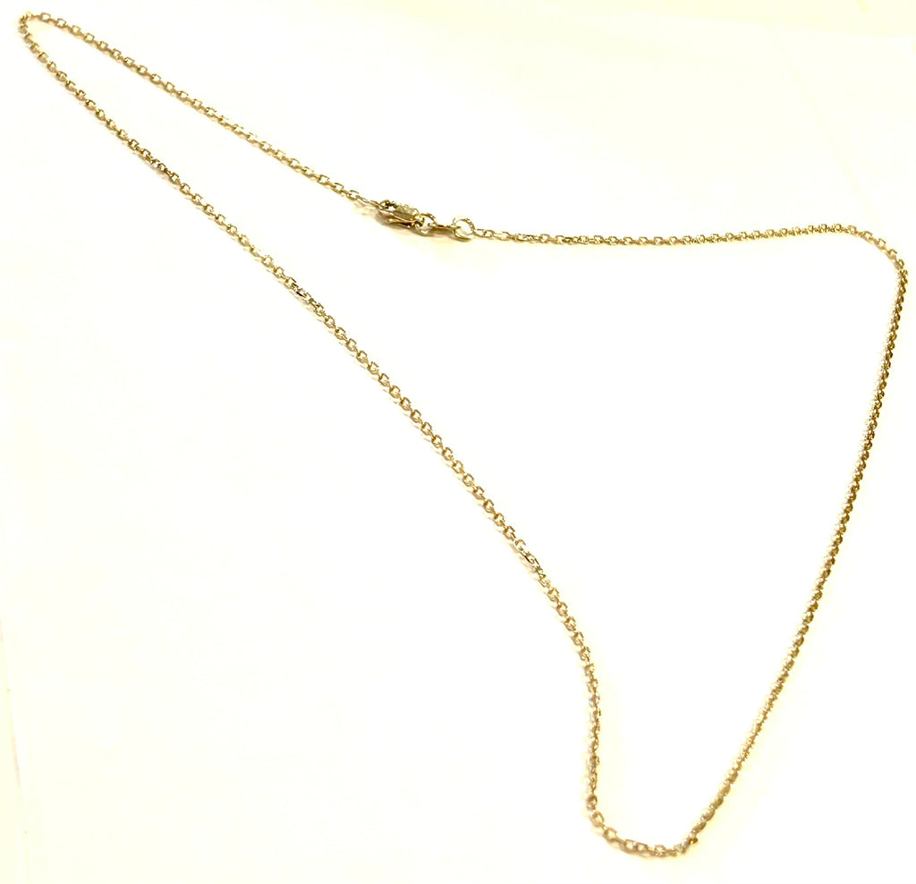 14k Gold Thin Cable Link Chain 18 Inch - 1.8 Grams - 1.2mm