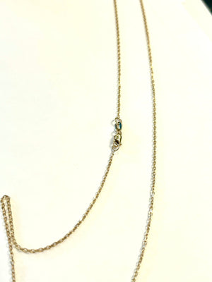 14k Gold Thin Cable Link Chain 18 Inch - 1.8 Grams - 1.2mm