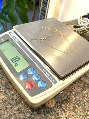 14k Gold Thin Cable Link Chain 18 Inch - 1.8 Grams - 1.2mm