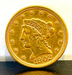 1902 $2.50 Dollar Liberty Gold Quarter Eagle Coin
