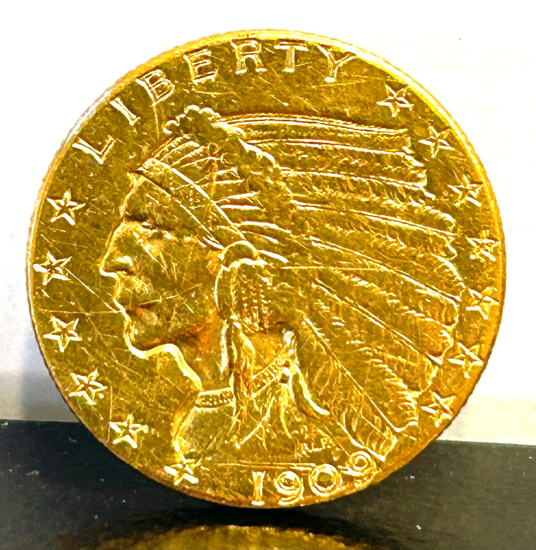 1909 $2.50 Indian Head Gold Quarter Eagle