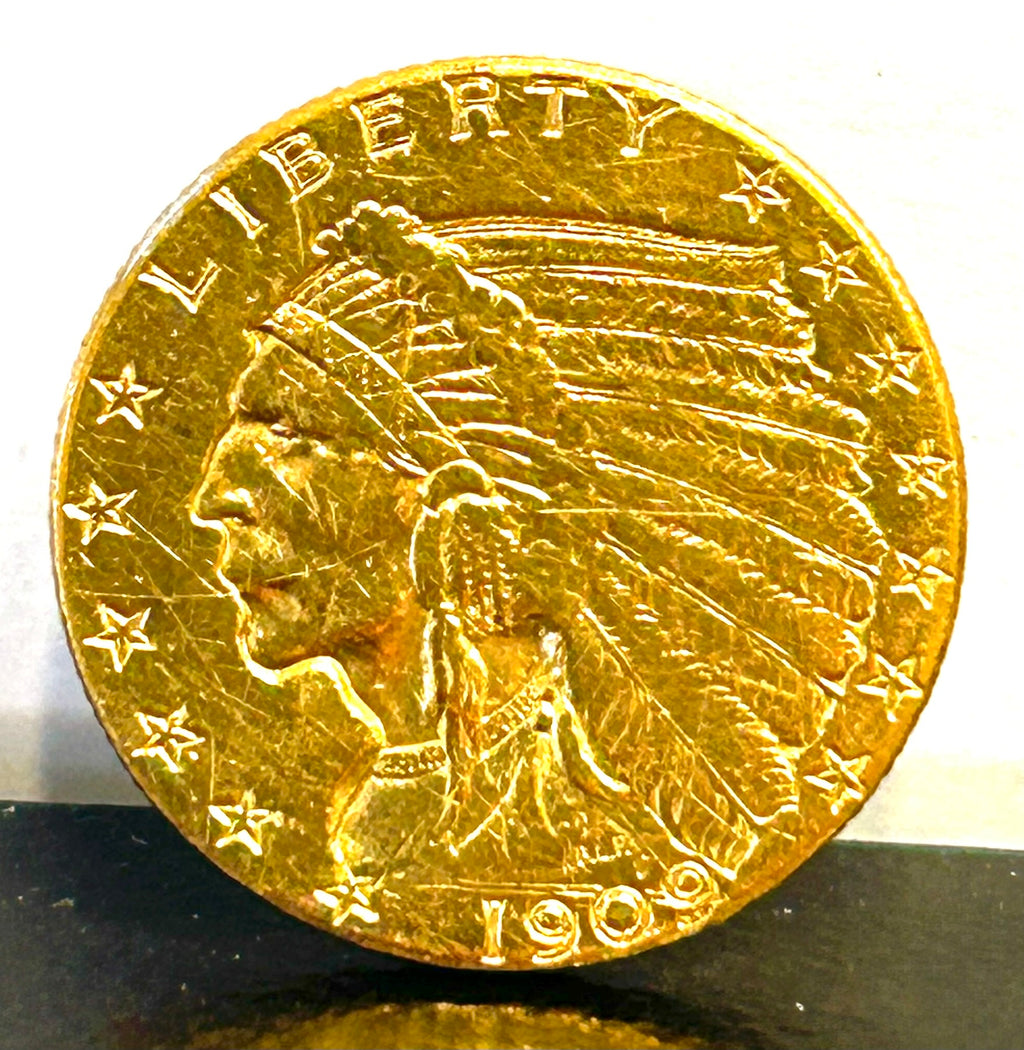 1909 $2.50 Indian Head Gold Quarter Eagle