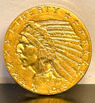 1913 $5 Indian Head Gold Half Eagle Coin