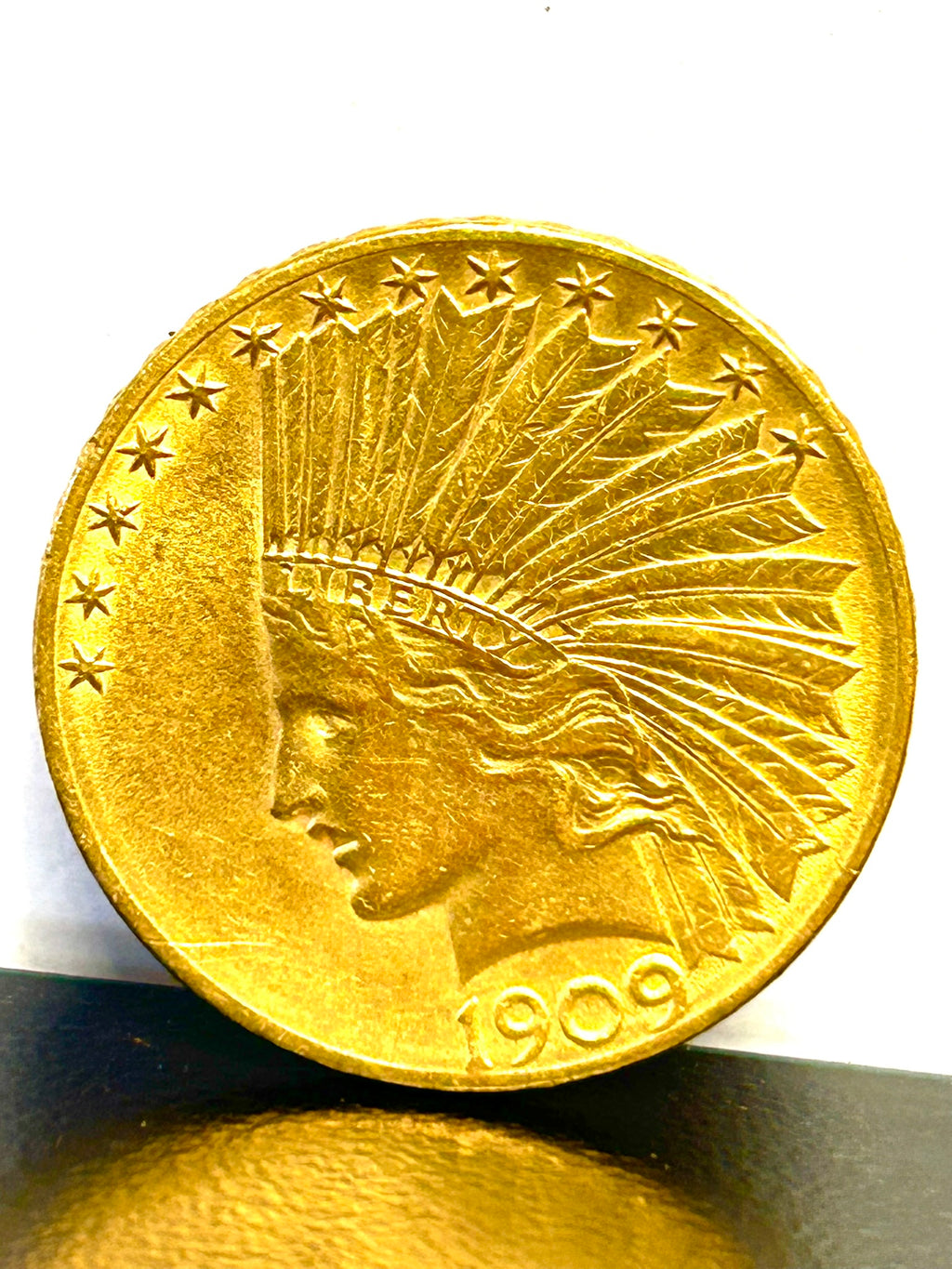 1909 D $10 Gold Indian Head Eagle Coin