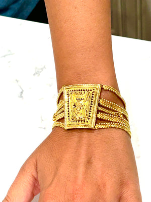 22k 916 KDM Gold Indian Wedding Bracelet - 35 Grams