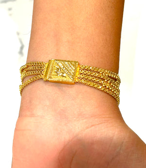 22k 916 KDM Gold Indian Wedding Bracelet - 35 Grams