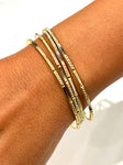 Set of 4 22k 916 ORO Solid Gold Bangle Bracelets 7.25" - 48 Grams