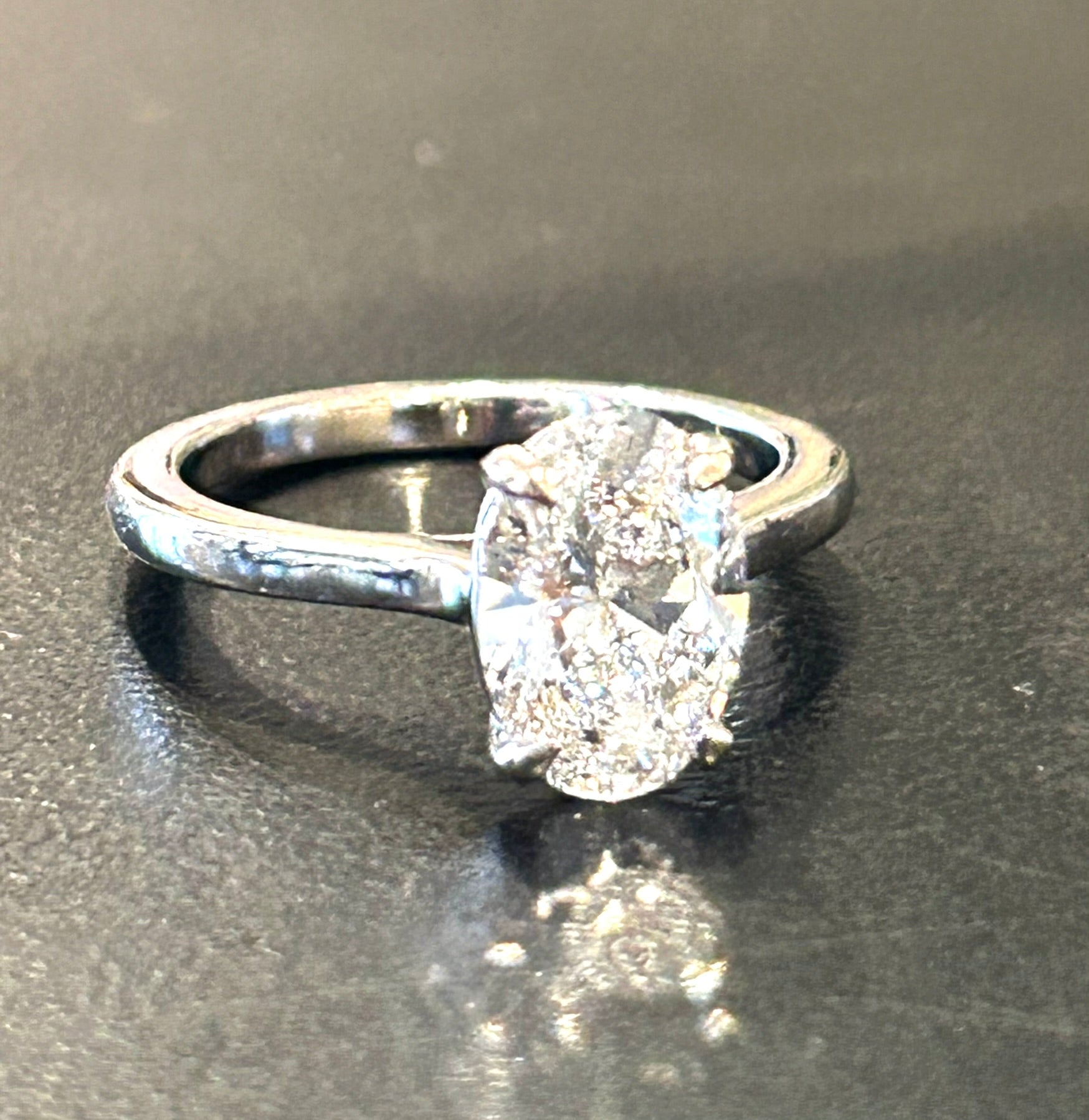 2.5ct Oval Lab Grown Diamond Engagement Ring - Size 6