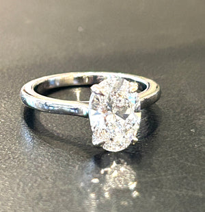 2.5ct Oval Lab Grown Diamond Engagement Ring - Size 6