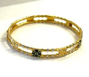 22k 916 Gold Bangle Bracelet 7.5" - 18.1 Grams - 7mm