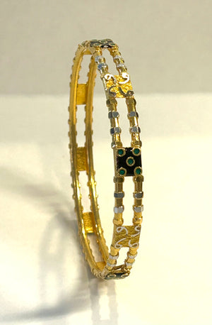 22k 916 Gold Bangle Bracelet 7.5" - 18.1 Grams - 7mm