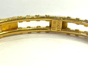 22k 916 Gold Bangle Bracelet 7.5" - 18.1 Grams - 7mm