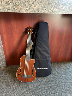 Kala Journeyman Acoustic-Electric U-Bass Guitar with F-Holes