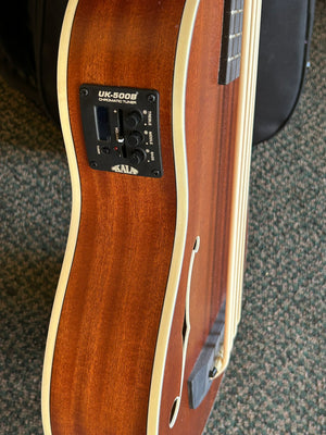 Kala Journeyman Acoustic-Electric U-Bass Guitar with F-Holes