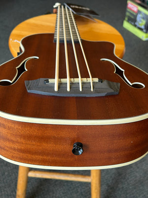 Kala Journeyman Acoustic-Electric U-Bass Guitar with F-Holes