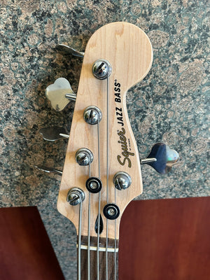 Fender Squier Jazz Bass Guitar 5 String Sunburst w Soft Padded Case