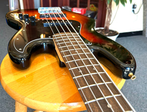 Fender Squier Jazz Bass Guitar 5 String Sunburst w Soft Padded Case