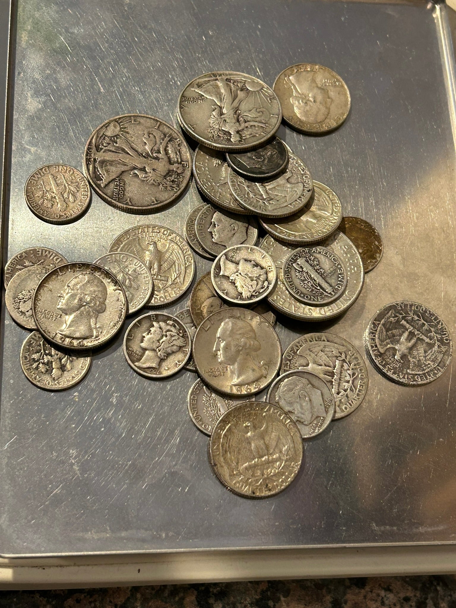 5 OZT USA 90% SILVER DIMES, QUARTERS & HALF DOLLARS