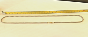 14k 585 Two Toned Ice Link Chain - 24 inches - 21.2grams - 3.2mm