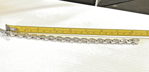 14k White Gold Solid Link Bracelet 8 1/4 inch - 41.8Grams - 9.4mm