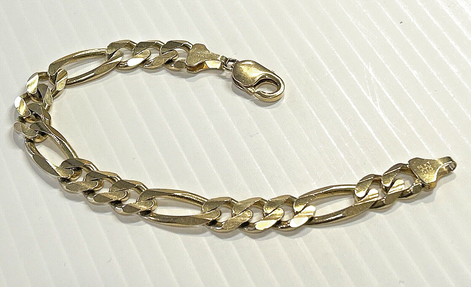 Vintage Italian 14k Gold Curb Link Bracelet - EJ Mama