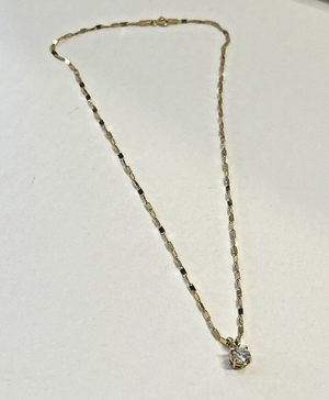 .70ct Natural Round Diamond Solitaire on 14k Italian Fancy 16" Chain