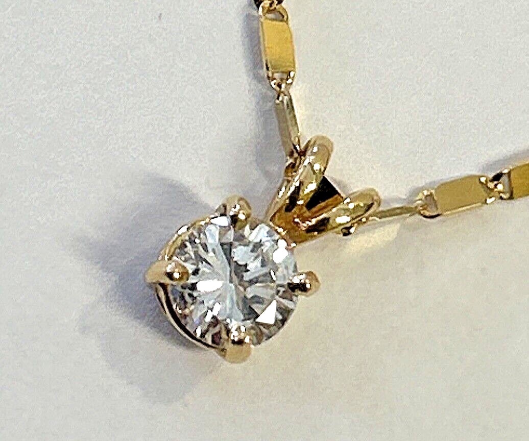 .70ct Natural Round Diamond Solitaire on 14k Italian Fancy 16" Chain