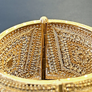 KDM Middle Eastern / Indian 22k 916 Gold 44mm Wide Cuff Bracelet - 69.7 Grams
