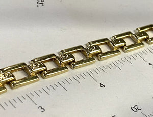 14k Gold Ladies Bracelet - 7 Inches - 11.2 Grams - 9.9mm