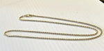 14k Solid Gold Diamond Cut Rope Chain - 24 inch 11.1 grams, 2.1mm