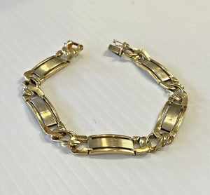 14k Solid Gold Men's Bracelet -8 Inches - 25.2 grams - 9.8mm