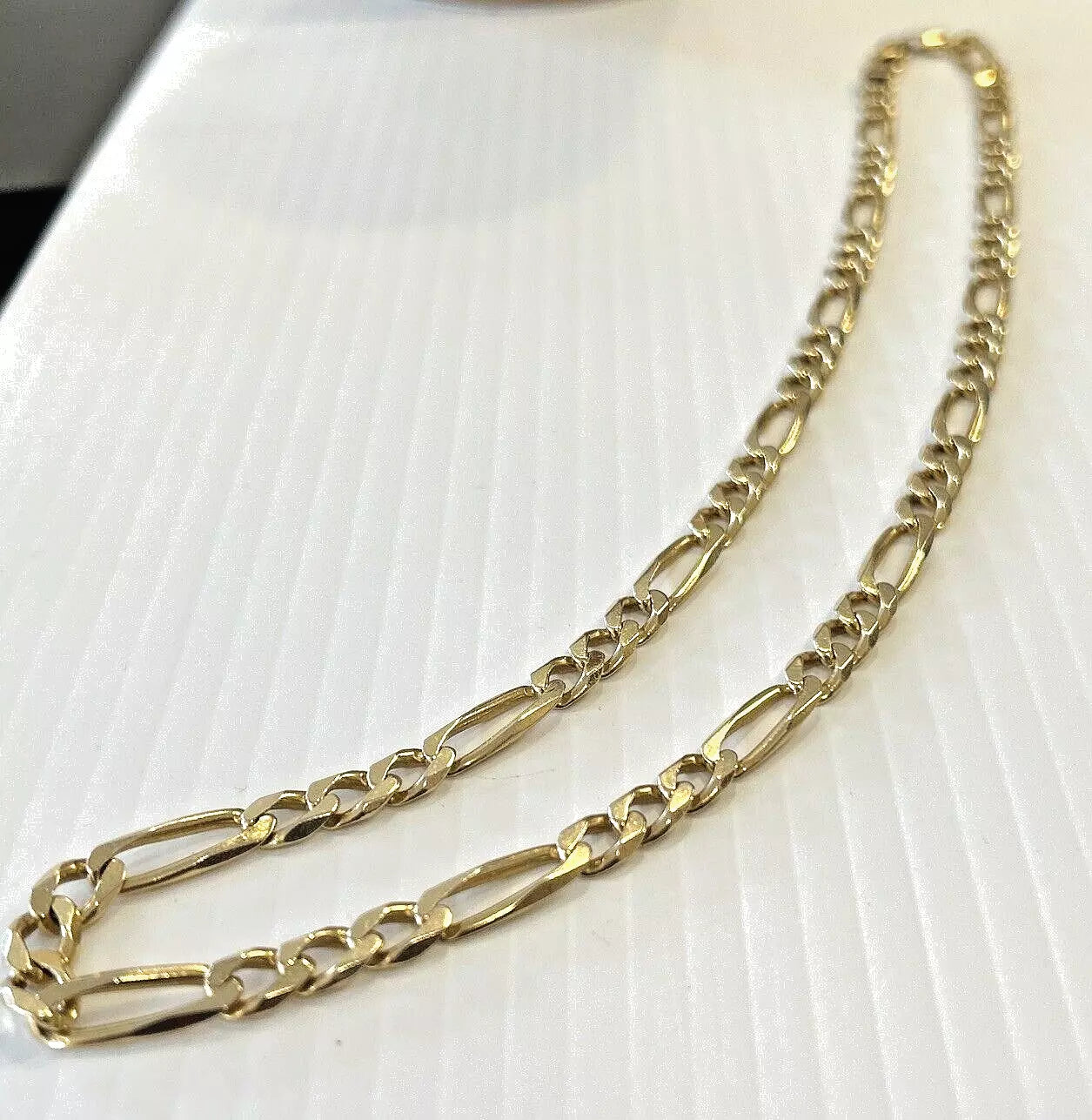 14k Italian Figaro Chain 23 Inch, 47 Grams, 6.7mm