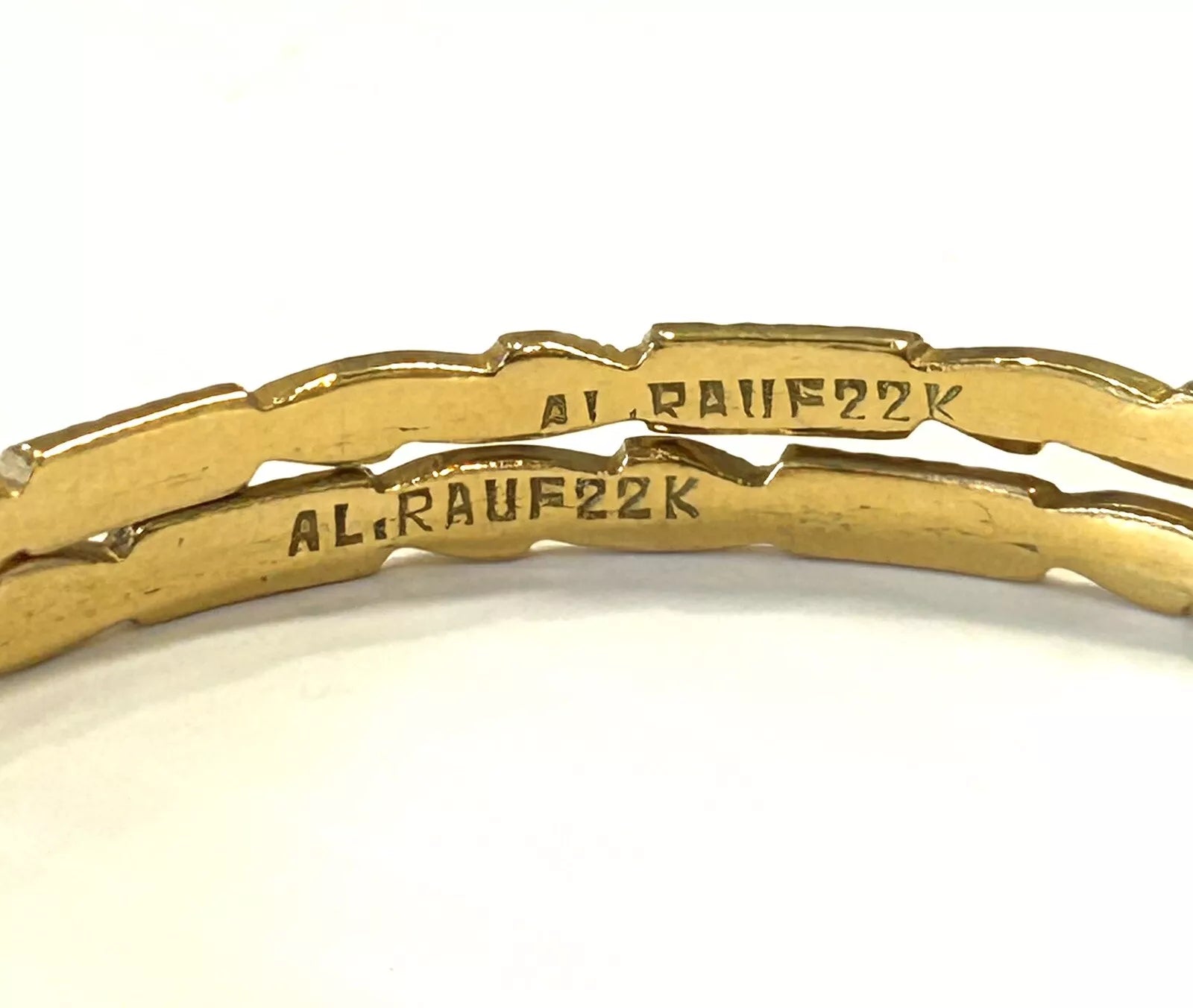 SIX 22k Gold Middle Eastern Bangle Bracelets by AL RAUF