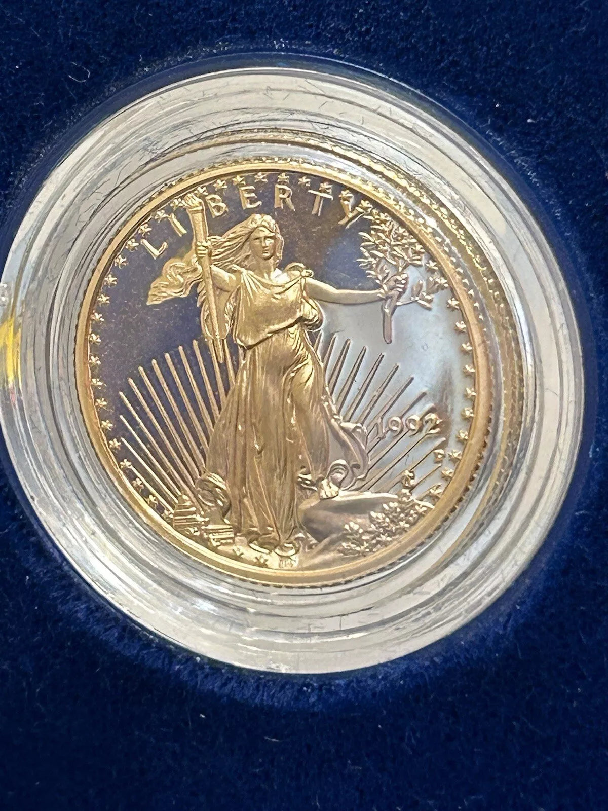 1992-P $10 American Gold Eagle Proof 1/4oz Coin w/ Velvet Case & COA Low Mintage