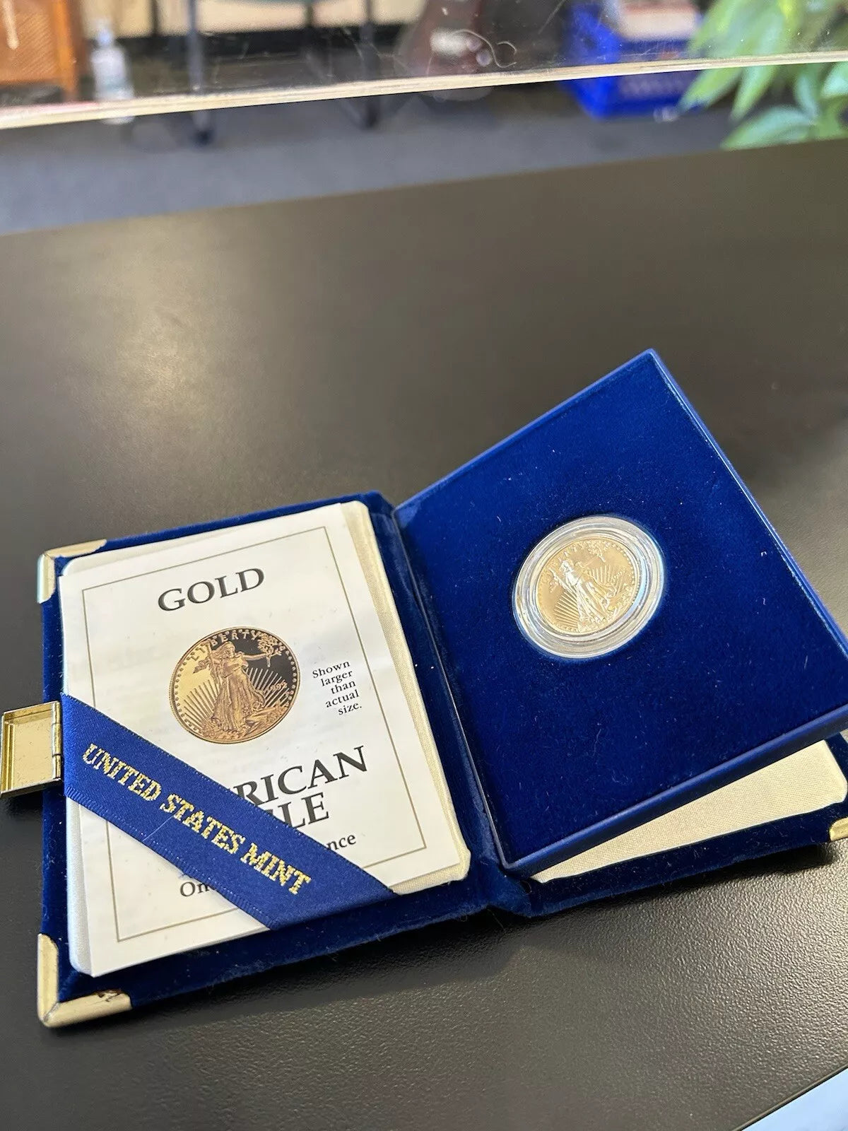 1992-P $10 American Gold Eagle Proof 1/4oz Coin w/ Velvet Case & COA Low Mintage